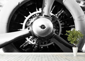World War II Combat Airplane Closeup Wall Mural Wallpaper - Canvas Art Rocks - 4