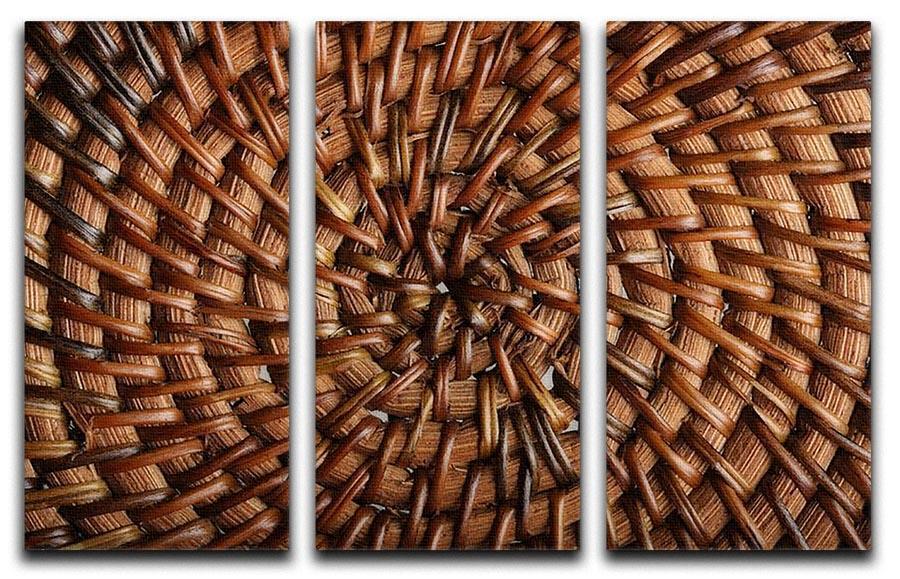 Woven wooden texture 3 Split Panel Canvas Print - Canvas Art Rocks - 1