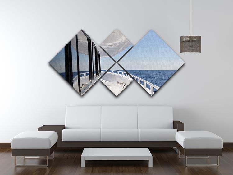 Yacht elements The deck 4 Square Multi Panel Canvas  - Canvas Art Rocks - 3
