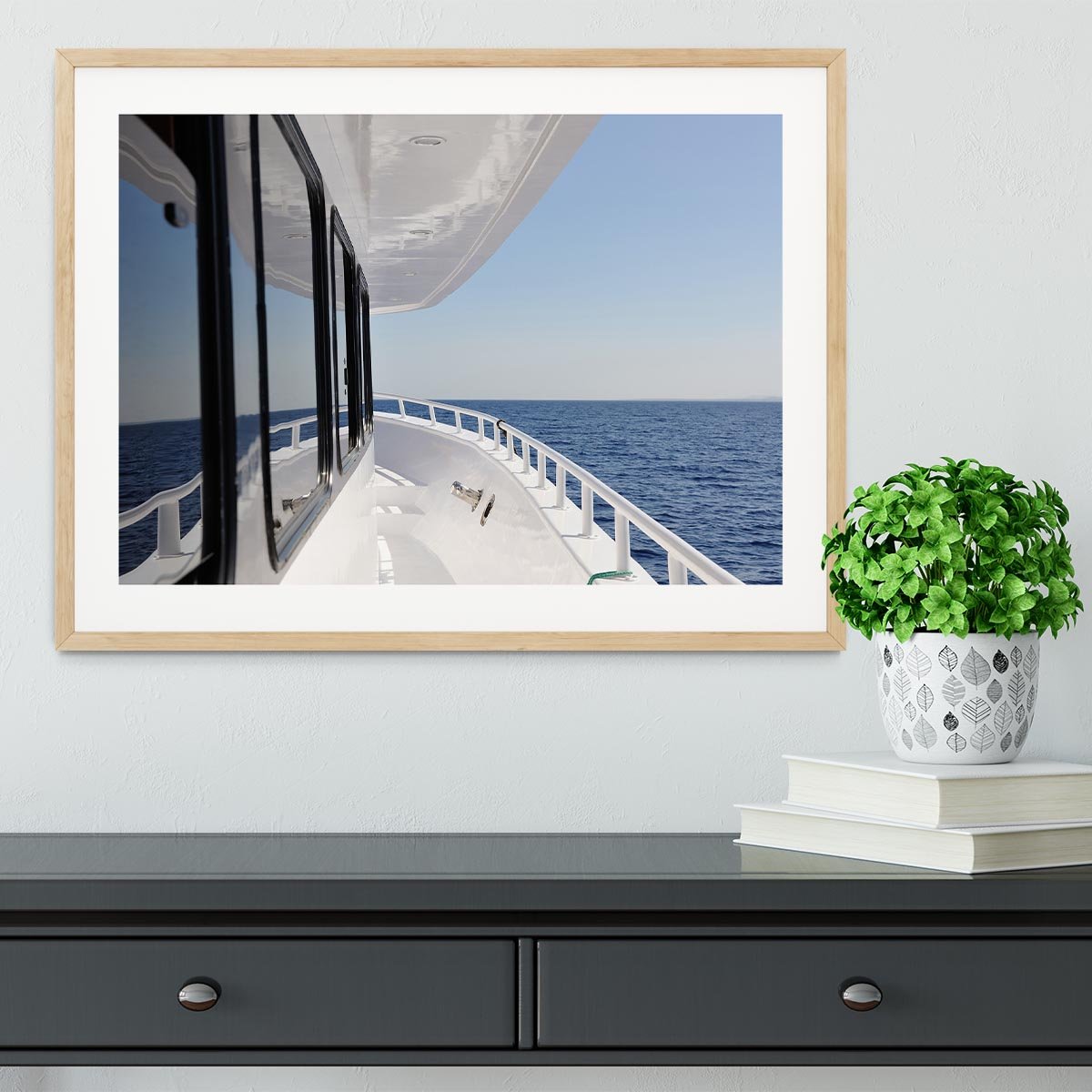 Yacht elements The deck Framed Print - Canvas Art Rocks - 3