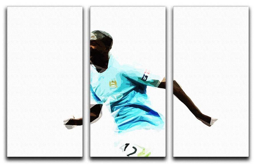 Yaya Toure 3 Split Panel Canvas Print - Canvas Art Rocks - 1