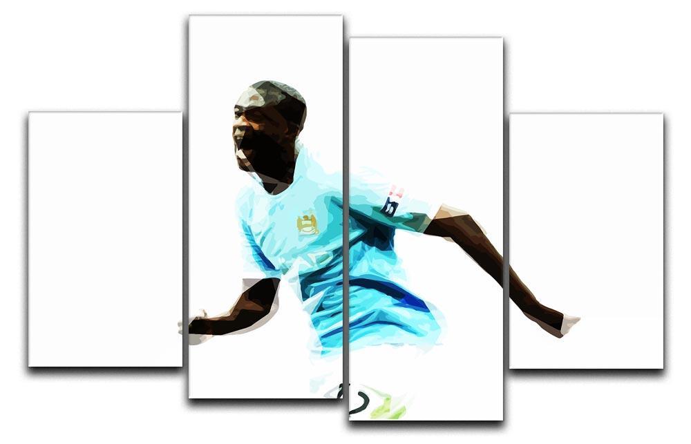 Yaya Toure 4 Split Panel Canvas  - Canvas Art Rocks - 1