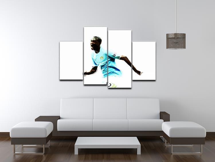 Yaya Toure 4 Split Panel Canvas - Canvas Art Rocks - 3