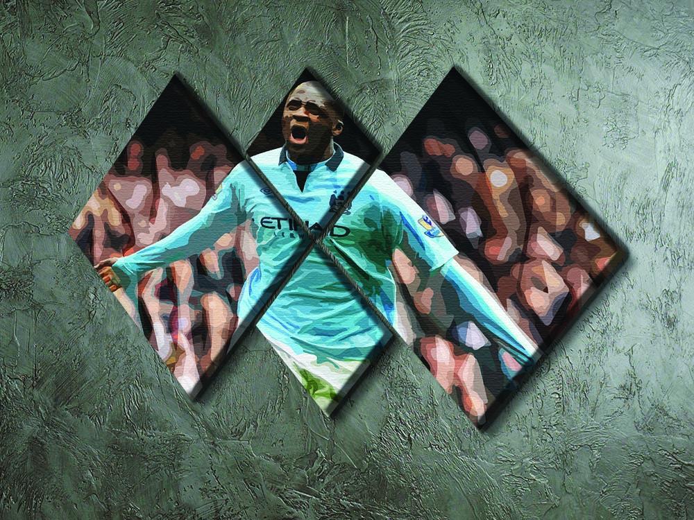 Yaya Toure Celebration 4 Square Multi Panel Canvas - Canvas Art Rocks - 2