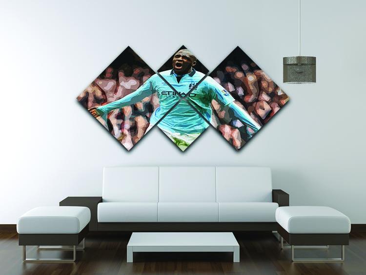 Yaya Toure Celebration 4 Square Multi Panel Canvas - Canvas Art Rocks - 3