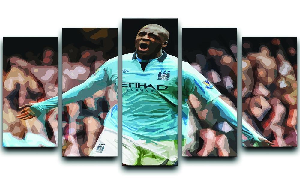 Yaya Toure Celebration 5 Split Panel Canvas  - Canvas Art Rocks - 1