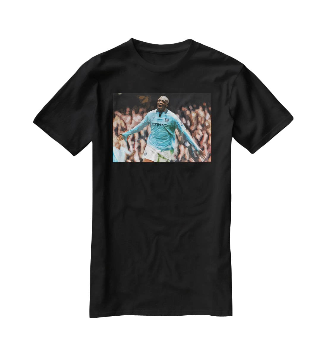 Yaya Toure Celebration T-Shirt - Canvas Art Rocks - 1