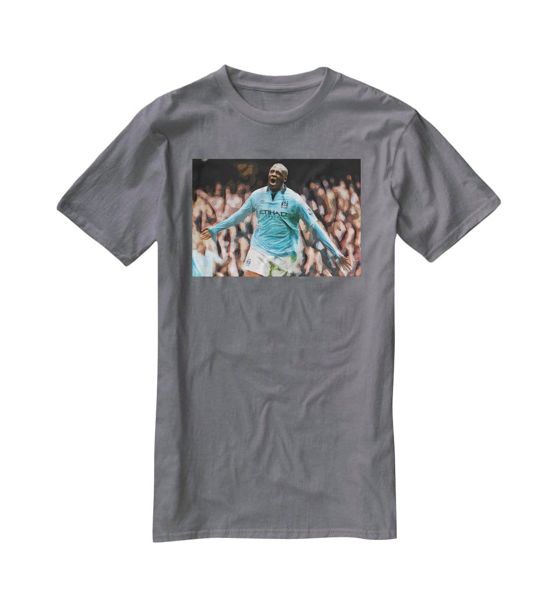 Yaya Toure Celebration T-Shirt - Canvas Art Rocks - 3