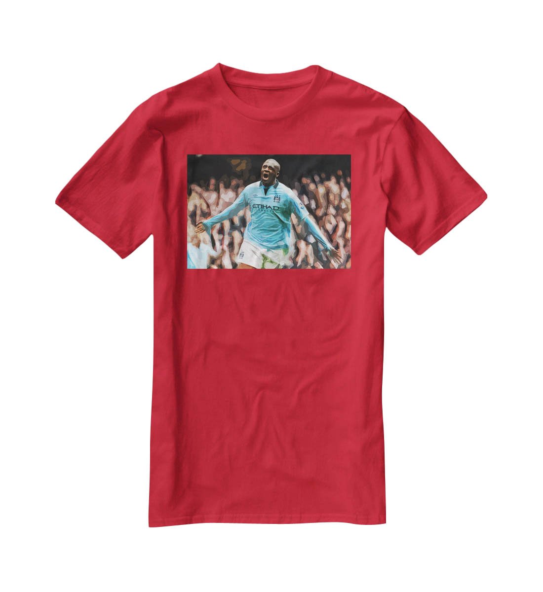 Yaya Toure Celebration T-Shirt - Canvas Art Rocks - 4