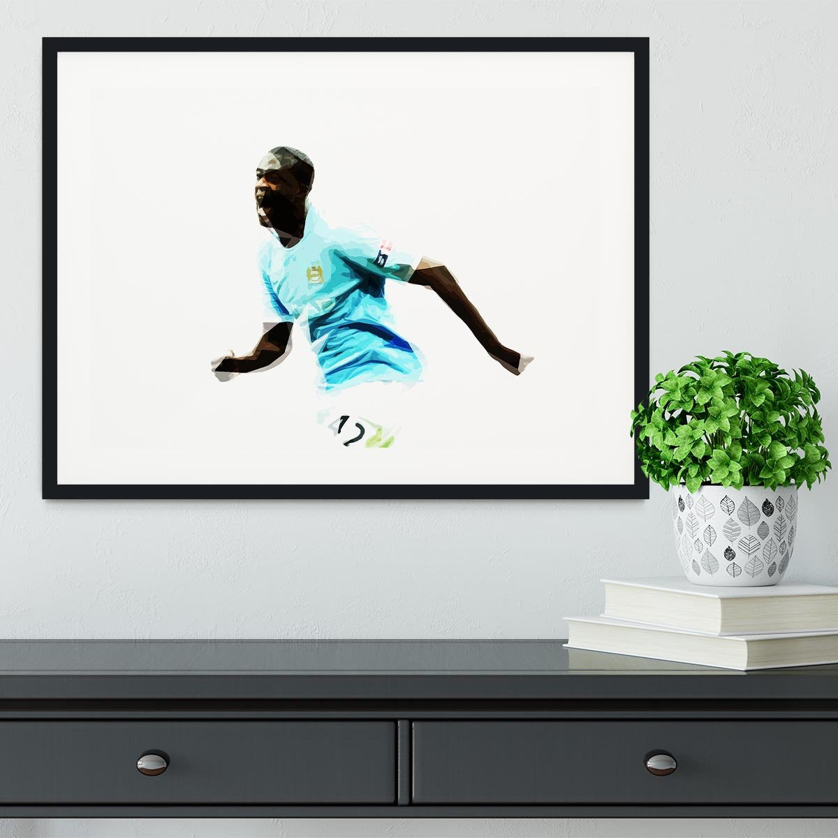 Yaya Toure Framed Print - Canvas Art Rocks - 1