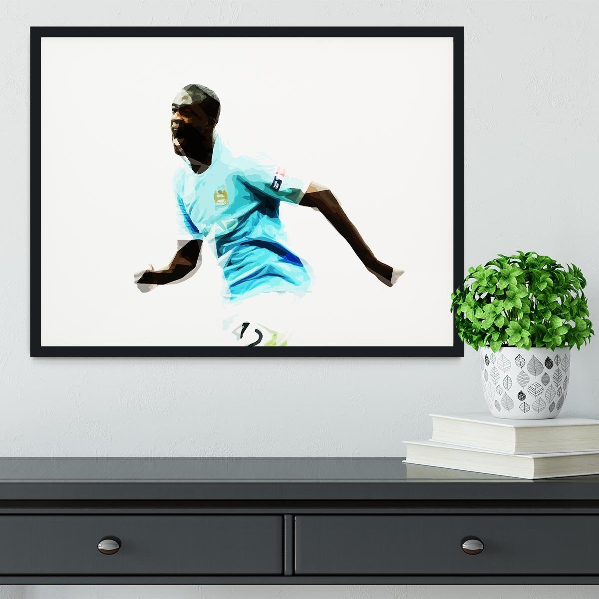 Yaya Toure Framed Print - Canvas Art Rocks - 2