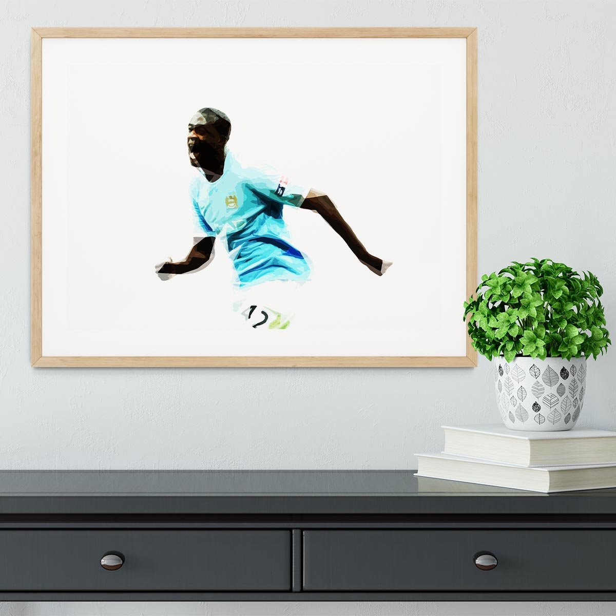 Yaya Toure Framed Print - Canvas Art Rocks - 3