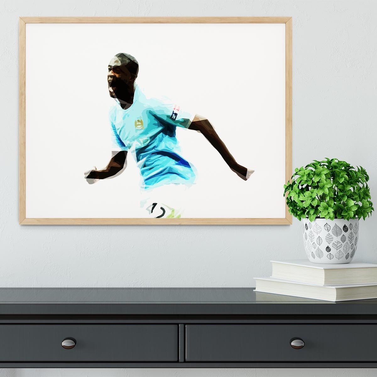 Yaya Toure Framed Print - Canvas Art Rocks - 4