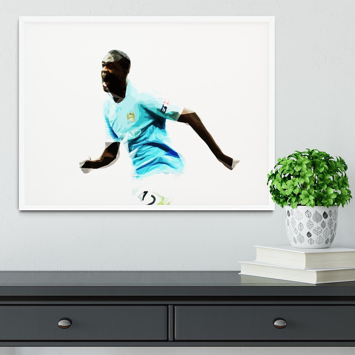 Yaya Toure Framed Print - Canvas Art Rocks -6