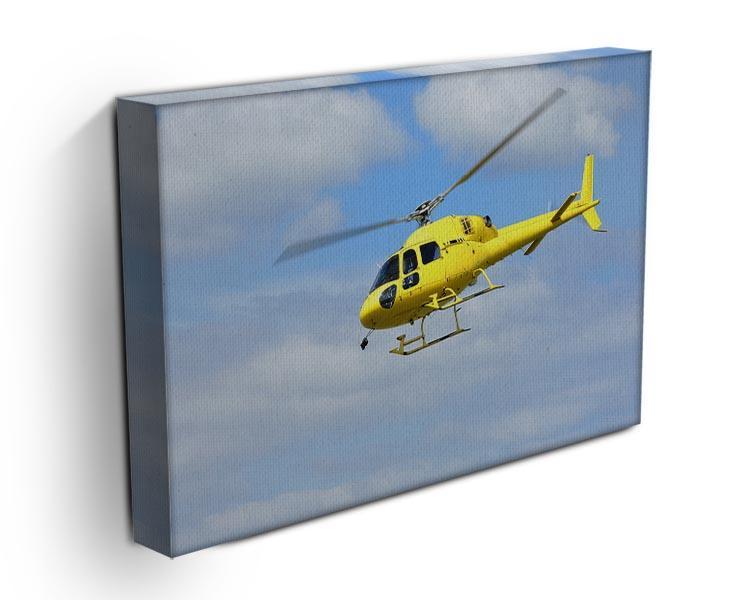 Yellow helicopter in the air Canvas Print or Poster - Canvas Art Rocks - 3