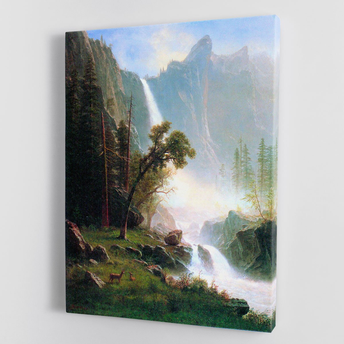 Yosemite Falls by Bierstadt Canvas Print or Poster