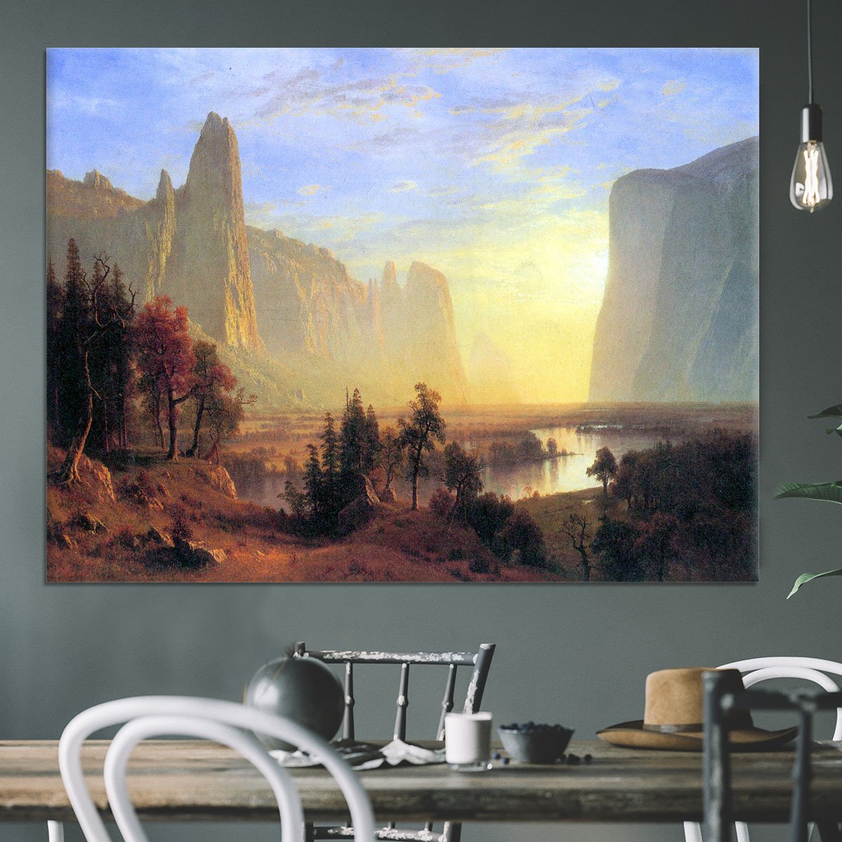 Yosemite Valley by Bierstadt Canvas Print or Poster