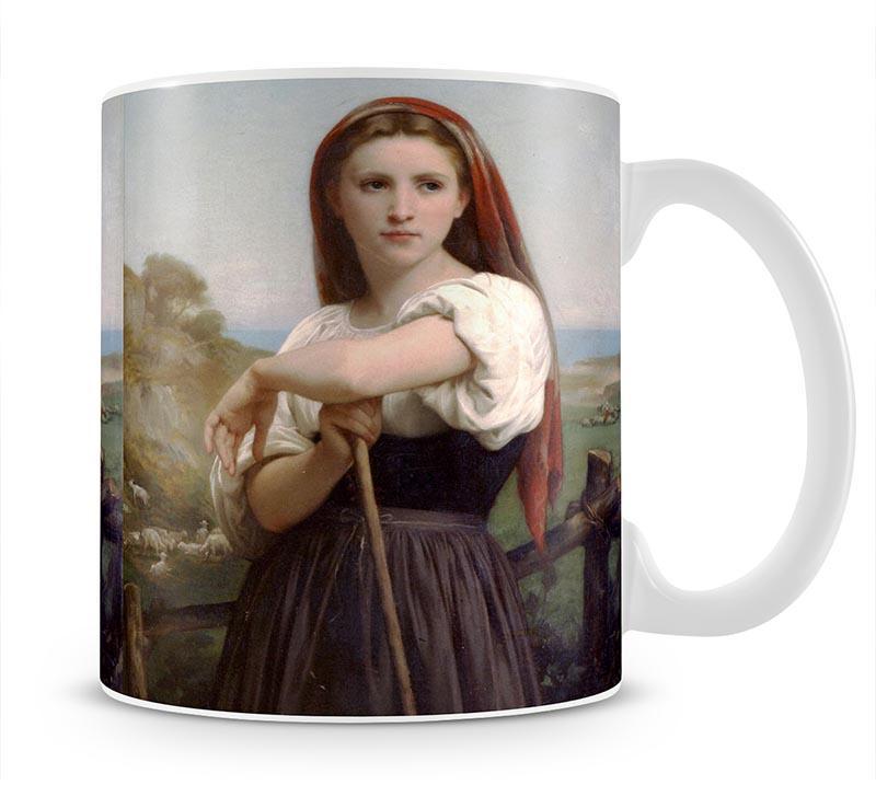 Young Shepherdess By Bouguereau Mug - Canvas Art Rocks - 1