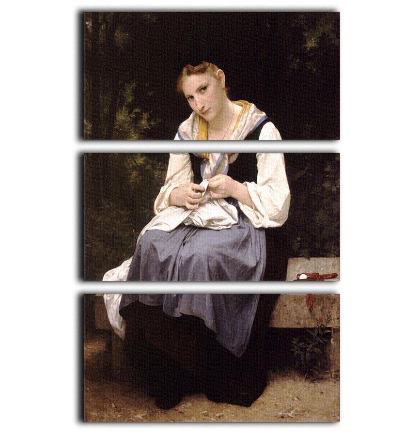Young Worker By Bouguereau 3 Split Panel Canvas Print - Canvas Art Rocks - 1