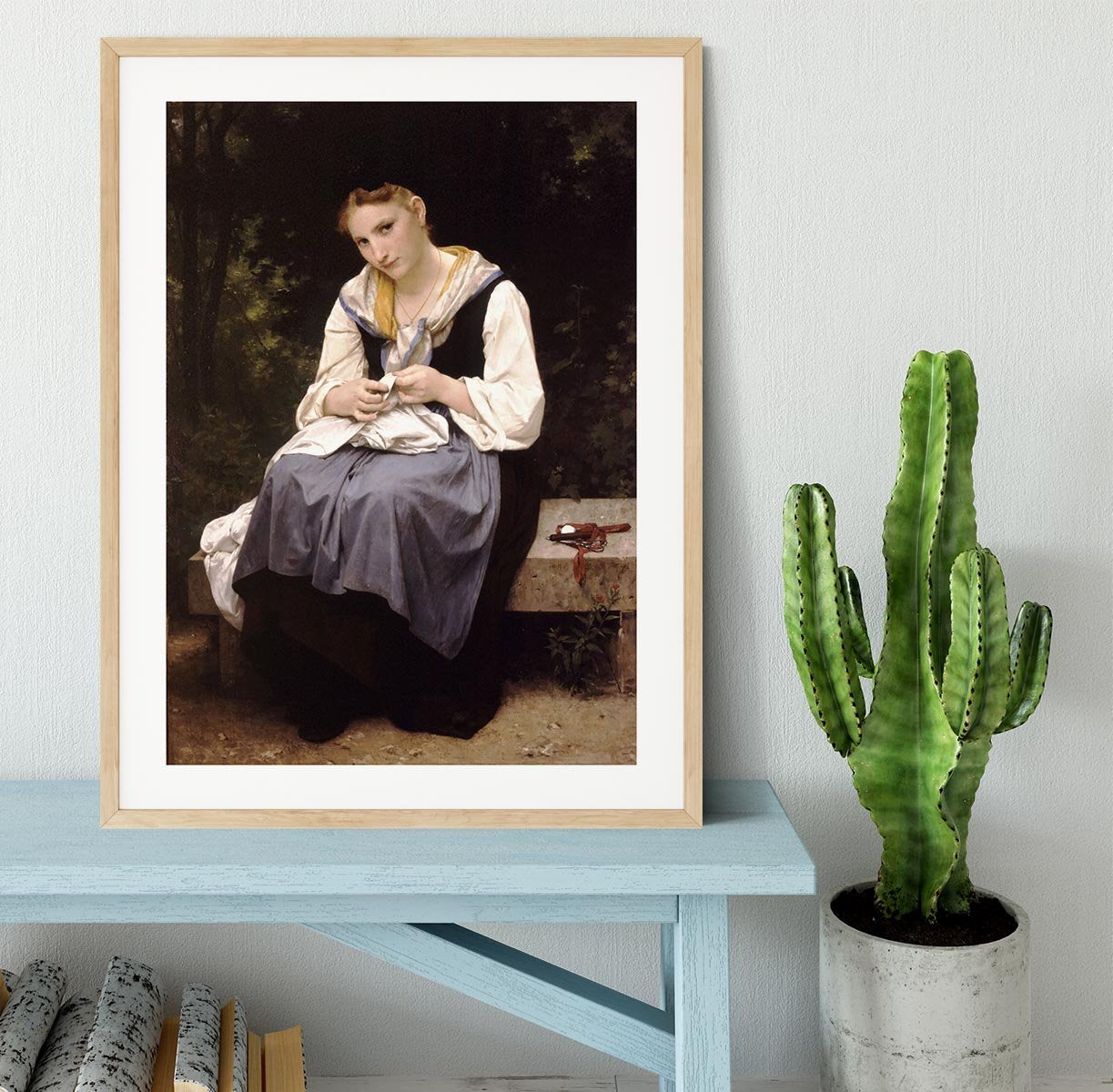 Young Worker By Bouguereau Framed Print - Canvas Art Rocks - 3