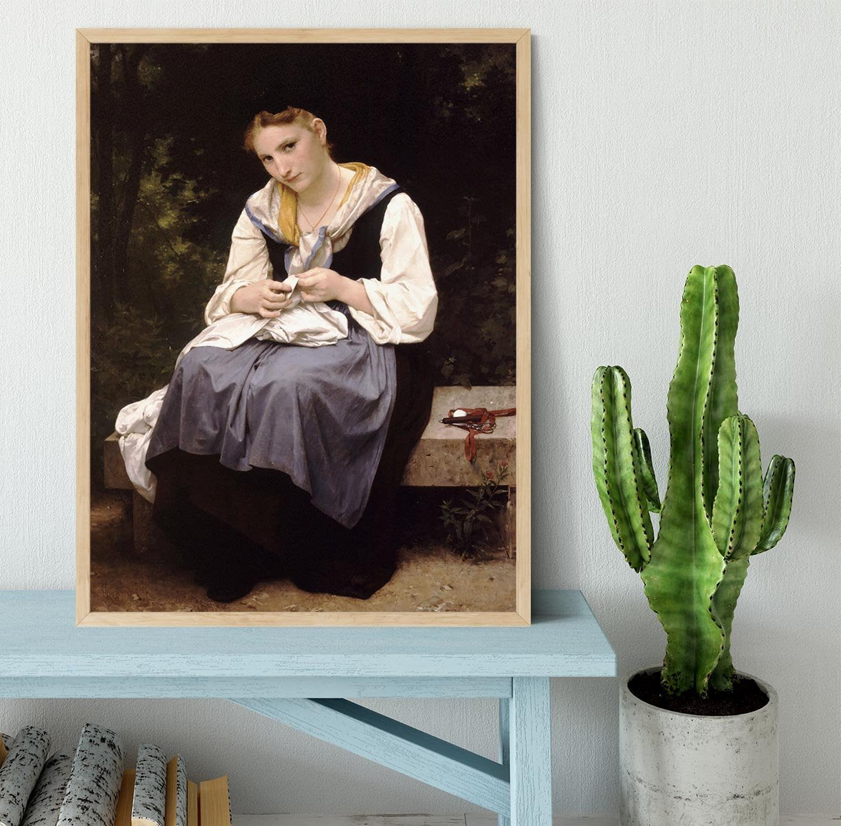 Young Worker By Bouguereau Framed Print - Canvas Art Rocks - 4