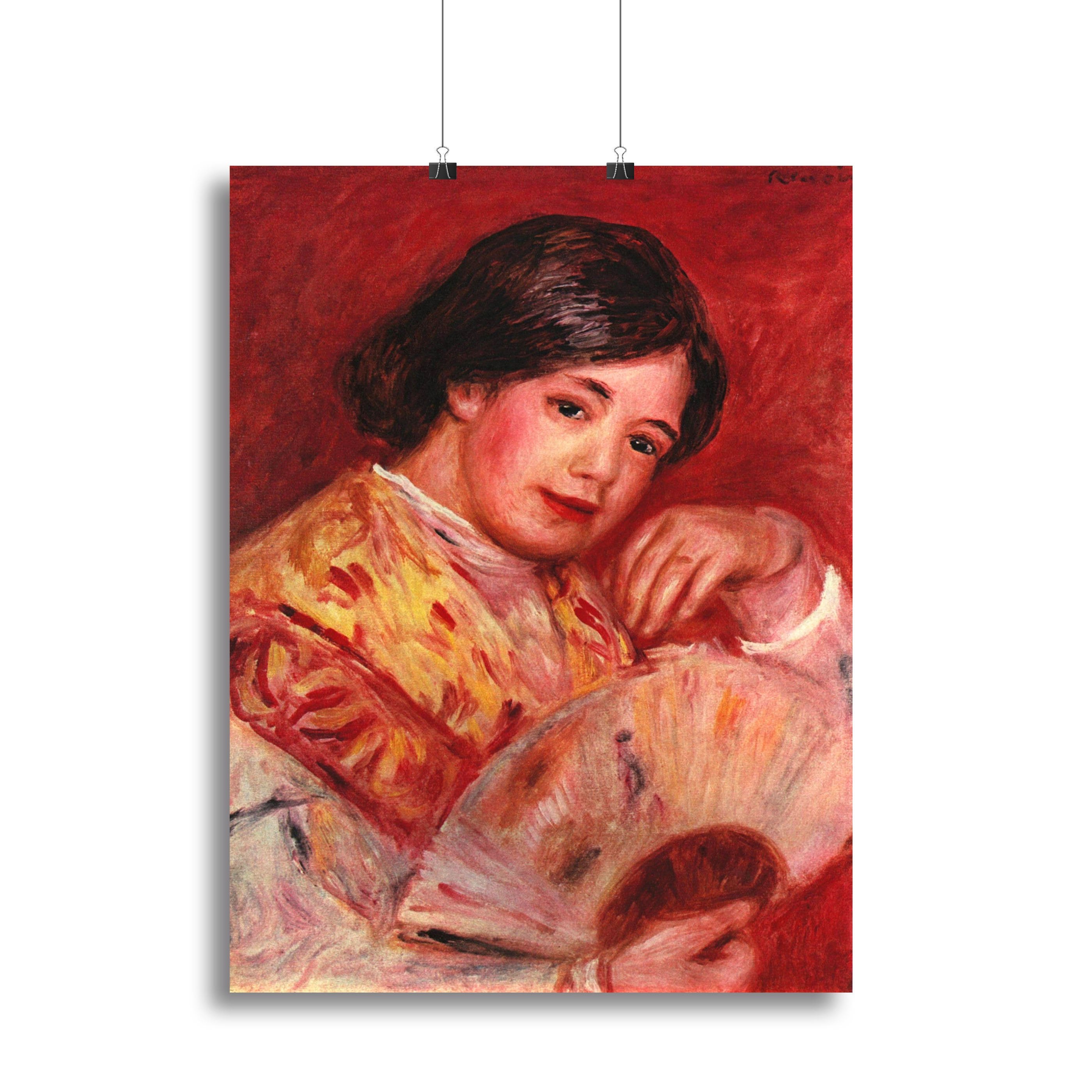 Young girl with fan by Renoir Canvas Print or Poster