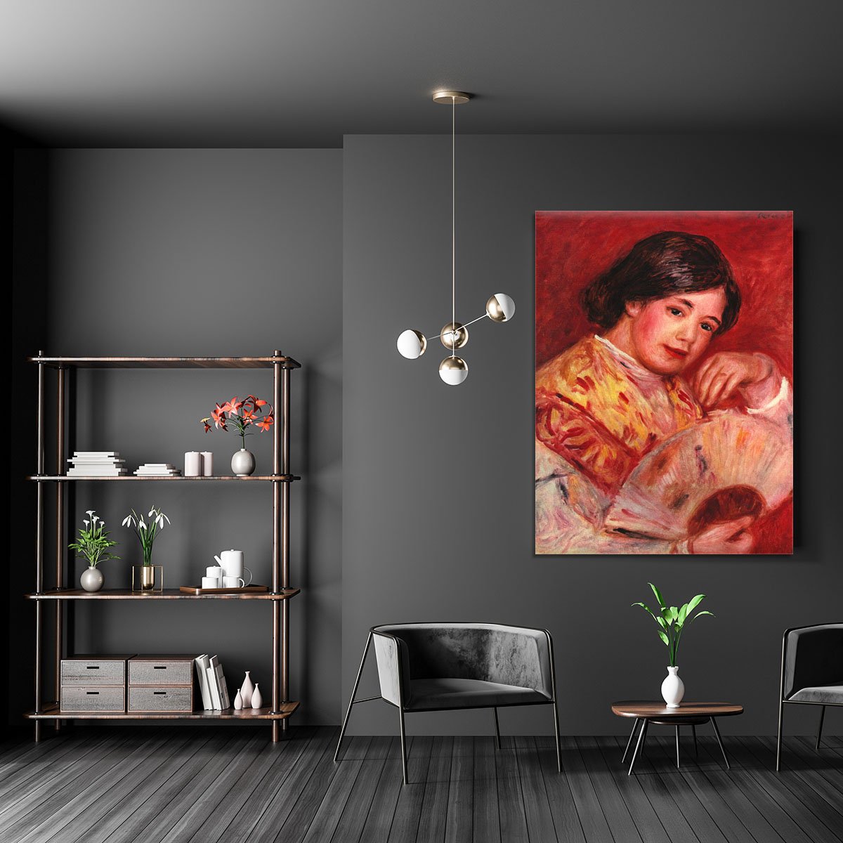 Young girl with fan by Renoir Canvas Print or Poster