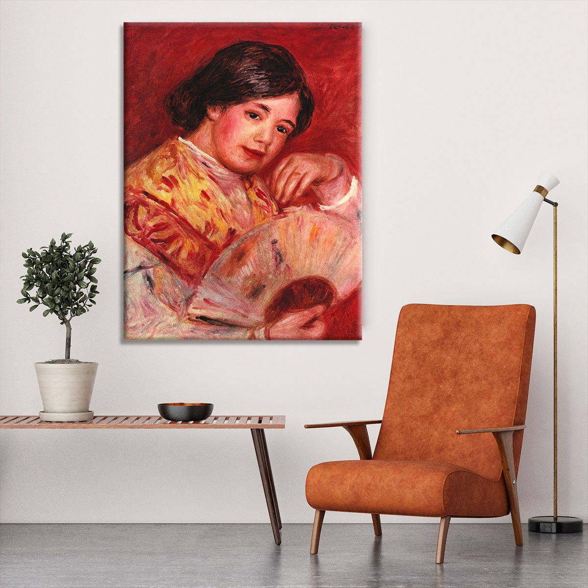 Young girl with fan by Renoir Canvas Print or Poster