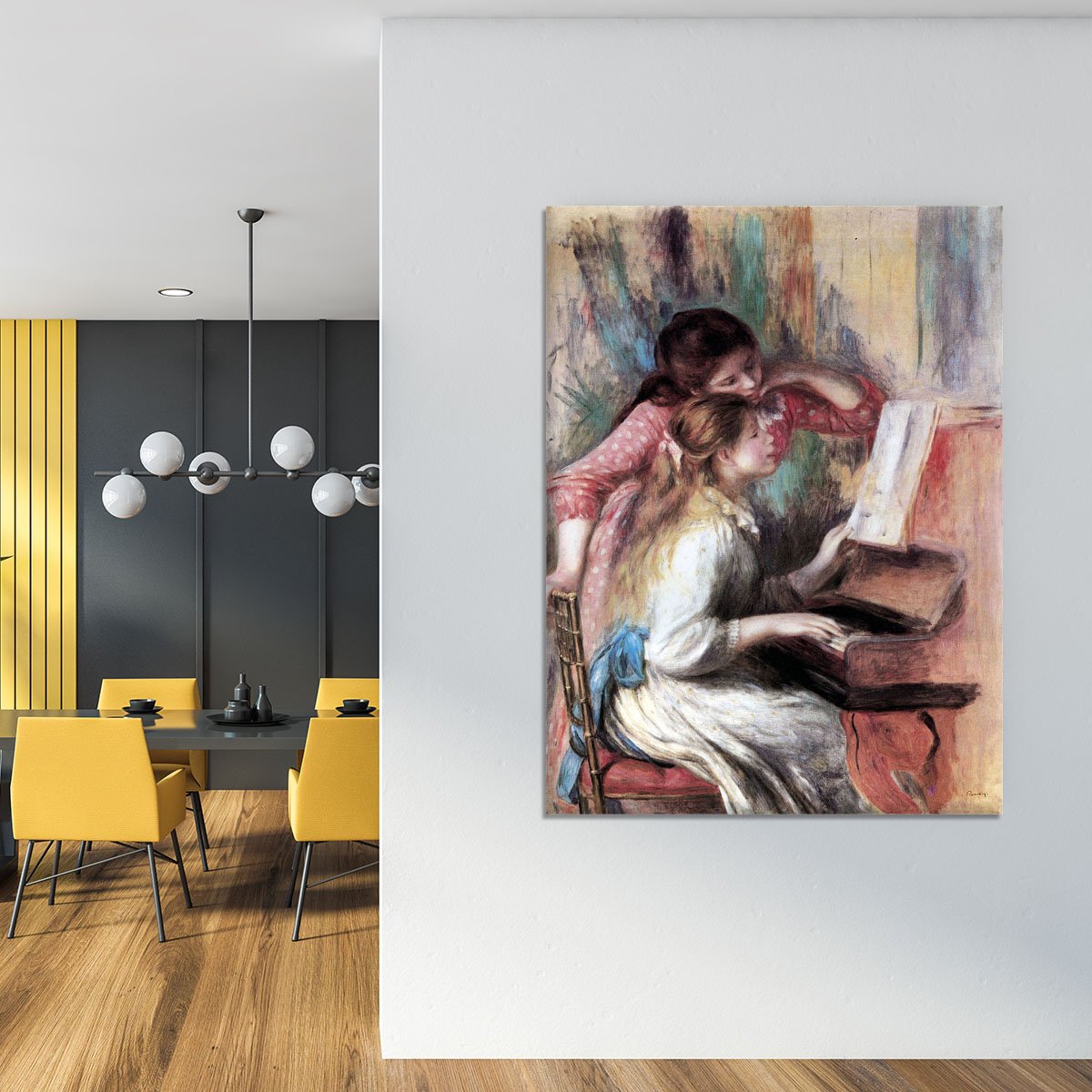 Young girls at the piano 1 by Renoir Canvas Print or Poster