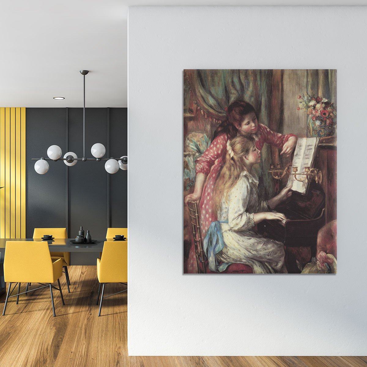 Young girls at the piano 2 by Renoir Canvas Print or Poster