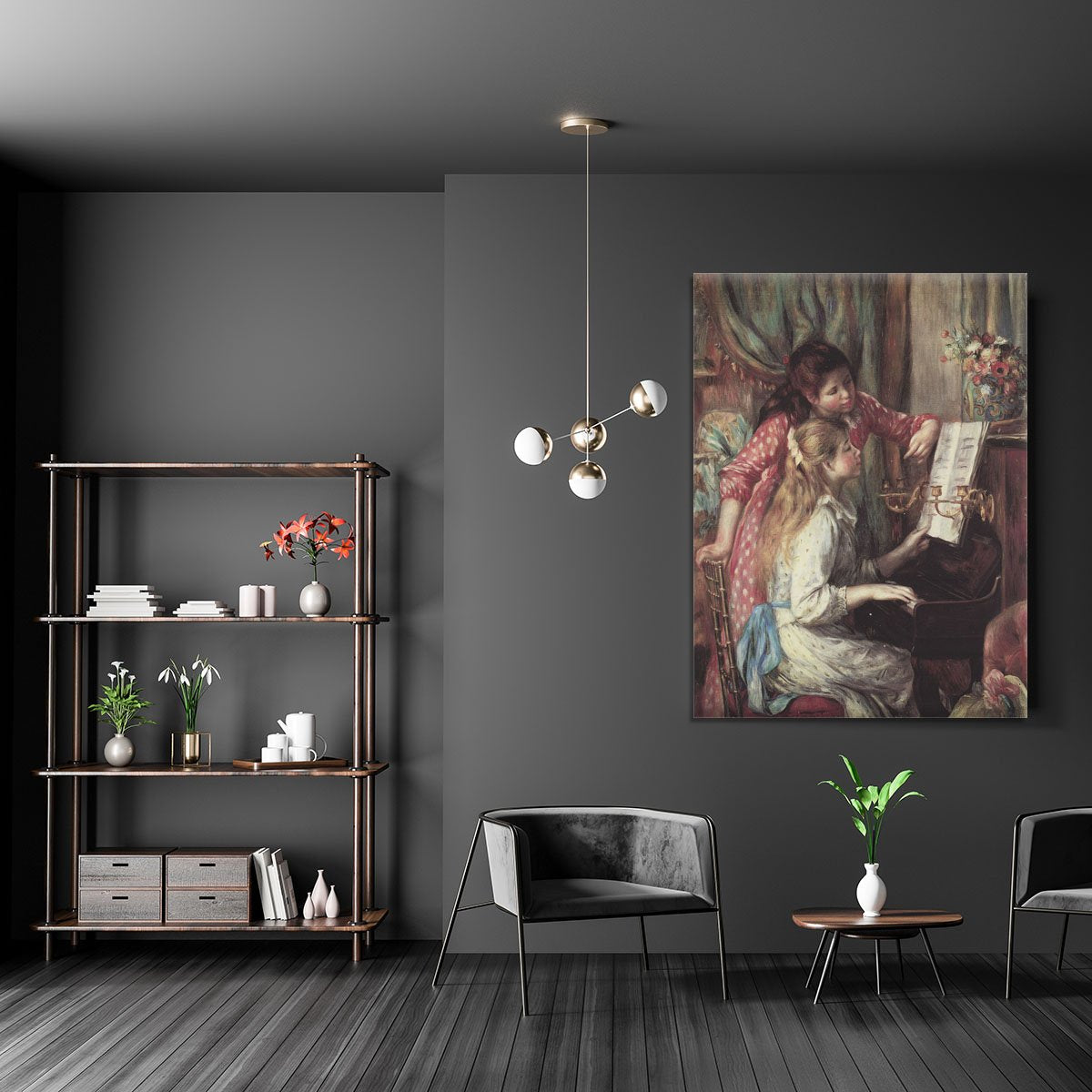 Young girls at the piano 2 by Renoir Canvas Print or Poster