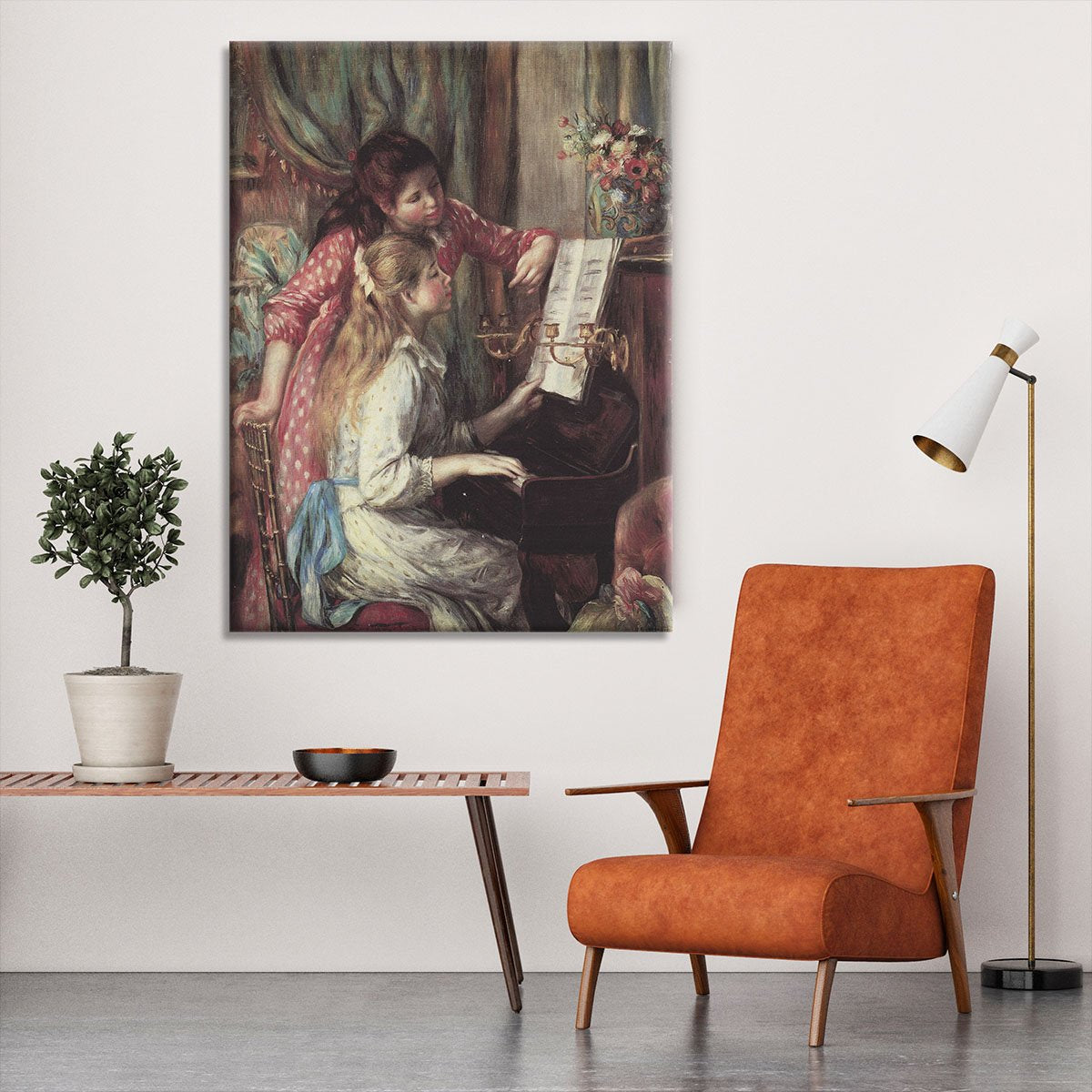 Young girls at the piano 2 by Renoir Canvas Print or Poster