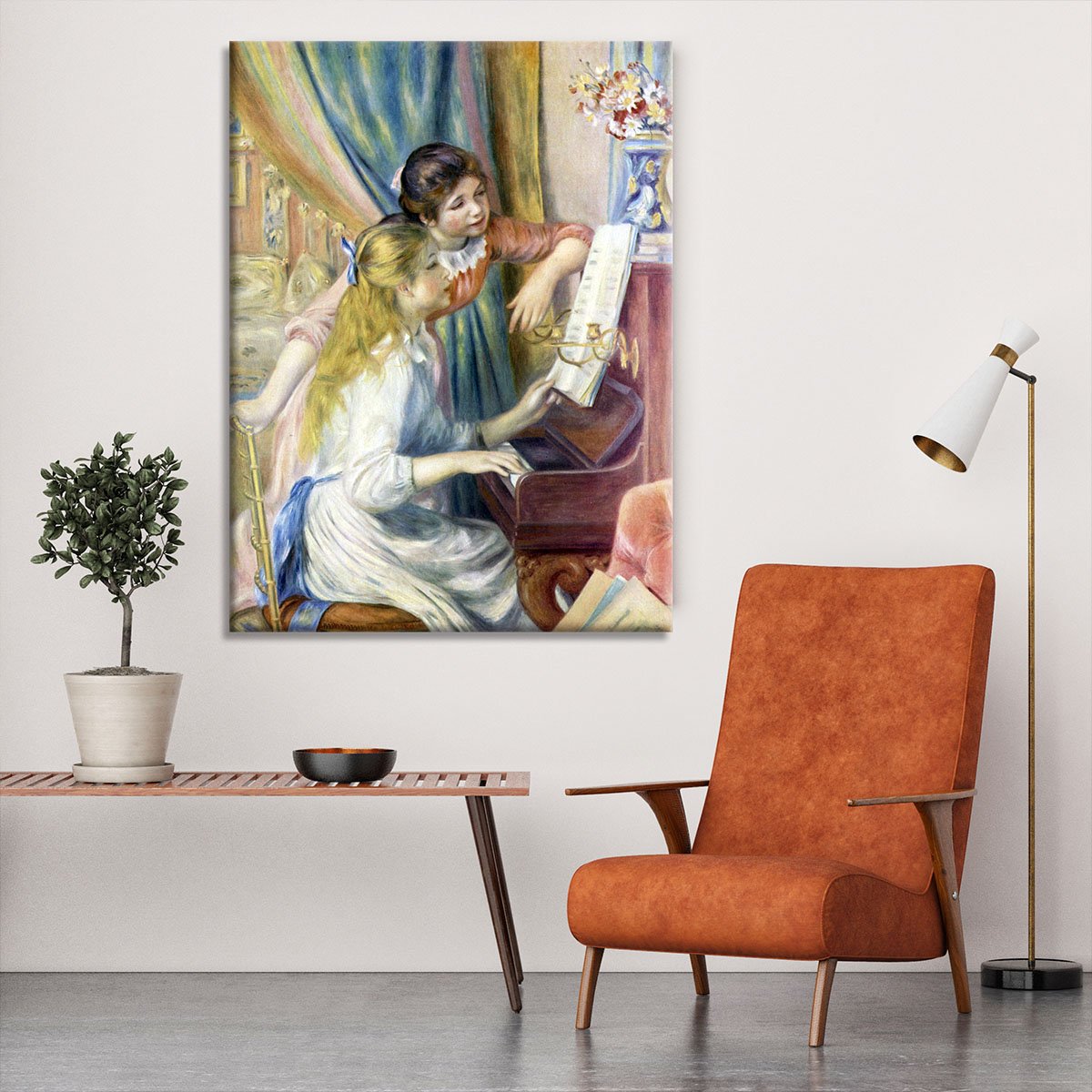 Young girls at the piano 3 by Renoir Canvas Print or Poster