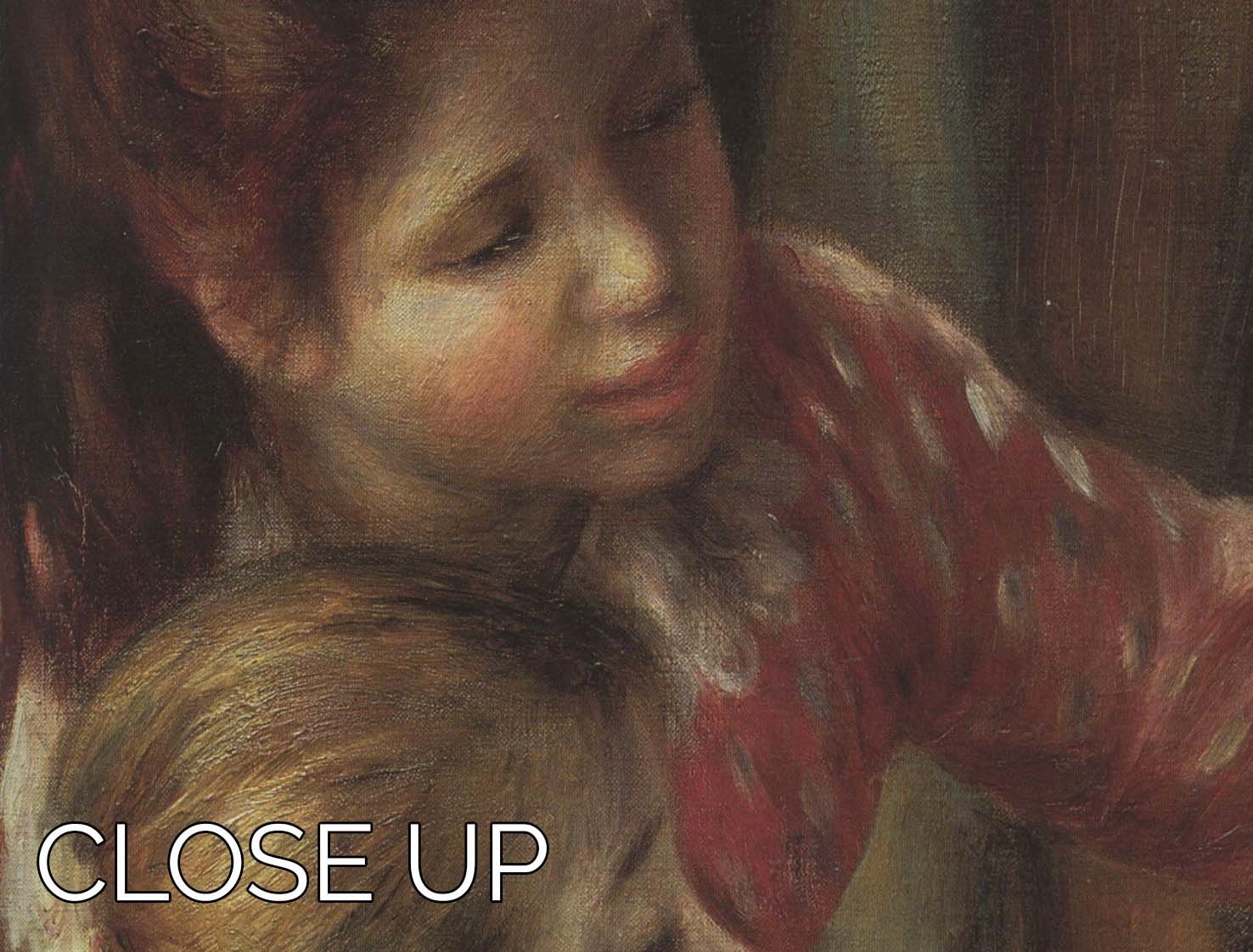 Young girls at the piano Detail by Renoir 3 Split Panel Canvas Print - Canvas Art Rocks - 3