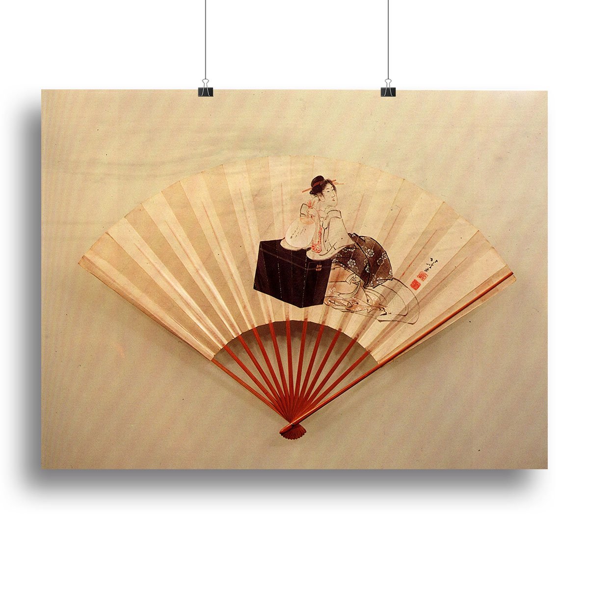 Young lady by Hokusai Canvas Print or Poster