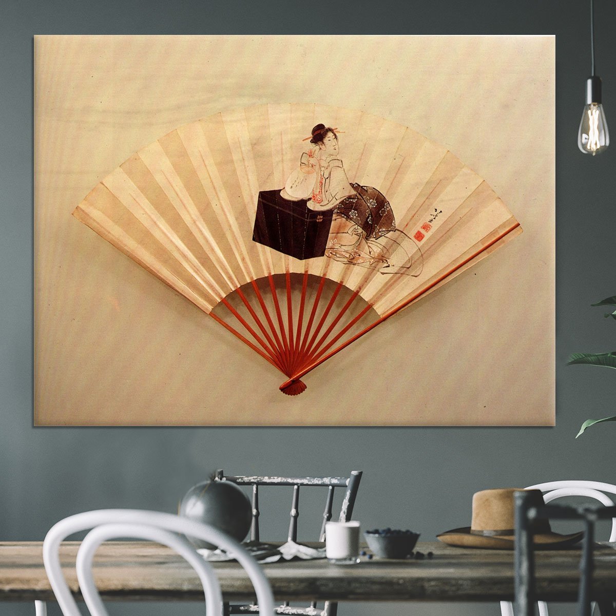 Young lady by Hokusai Canvas Print or Poster