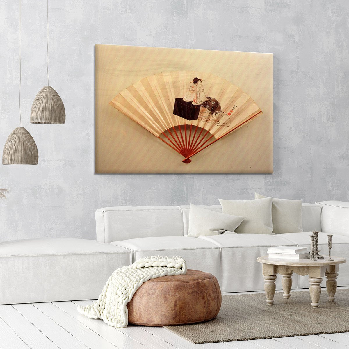 Young lady by Hokusai Canvas Print or Poster