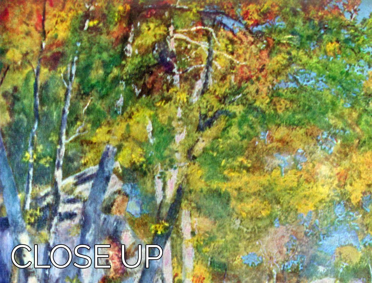 Young man in the forest of Fontainebleau by Renoir 3 Split Panel Canvas Print - Canvas Art Rocks - 3