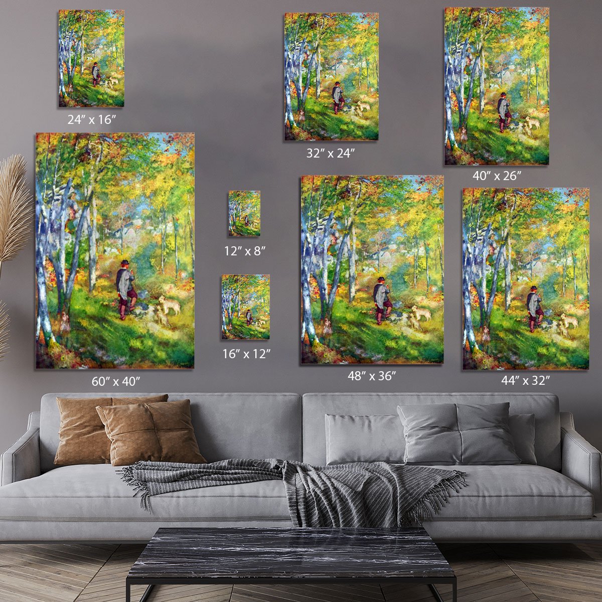 Young man in the forest of Fontainebleau by Renoir Canvas Print or Poster