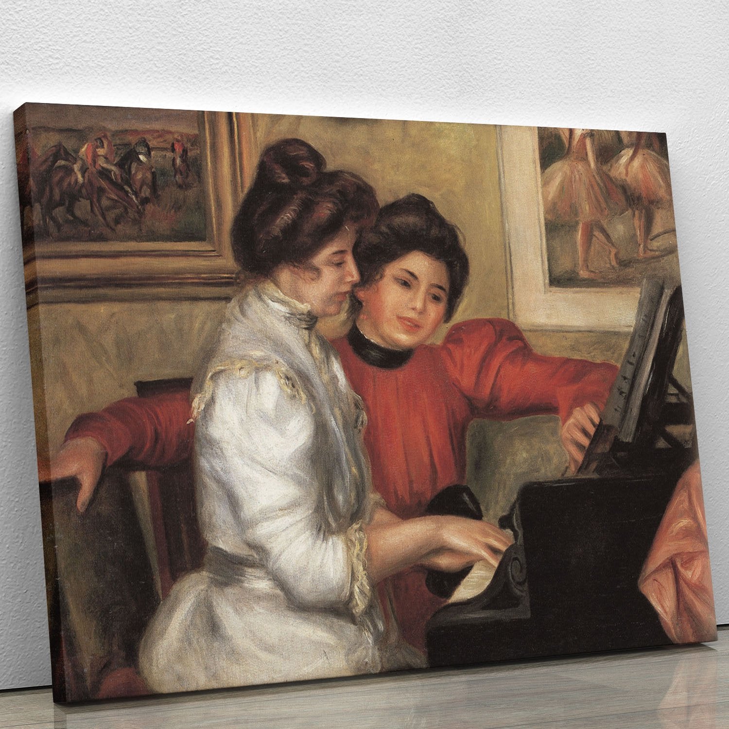 Yvonne and Christine Lerolle at the piano by Renoir Canvas Print or Poster