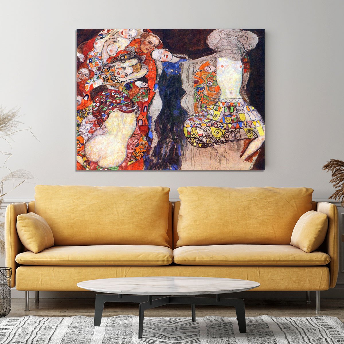 adorn the bride with veil and wreath by Klimt Canvas Print or Poster