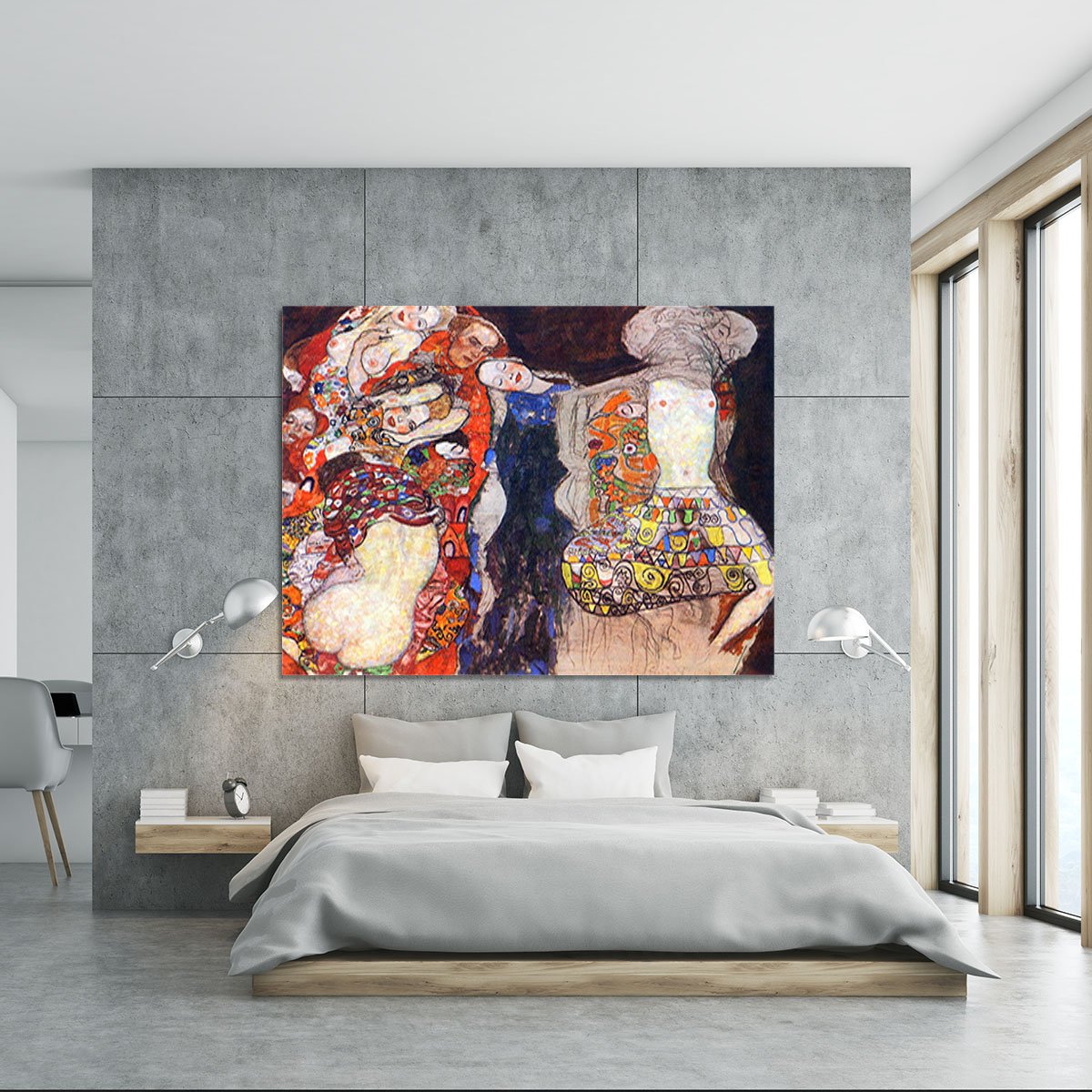 adorn the bride with veil and wreath by Klimt Canvas Print or Poster