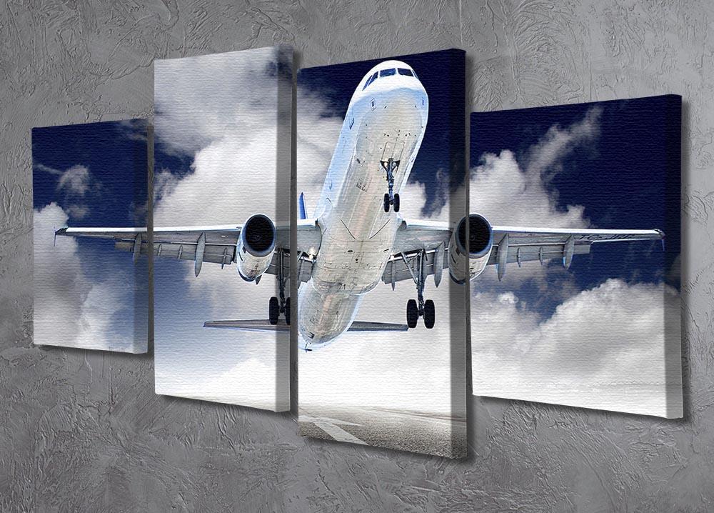 airplane take-off 4 Split Panel Canvas  - Canvas Art Rocks - 2