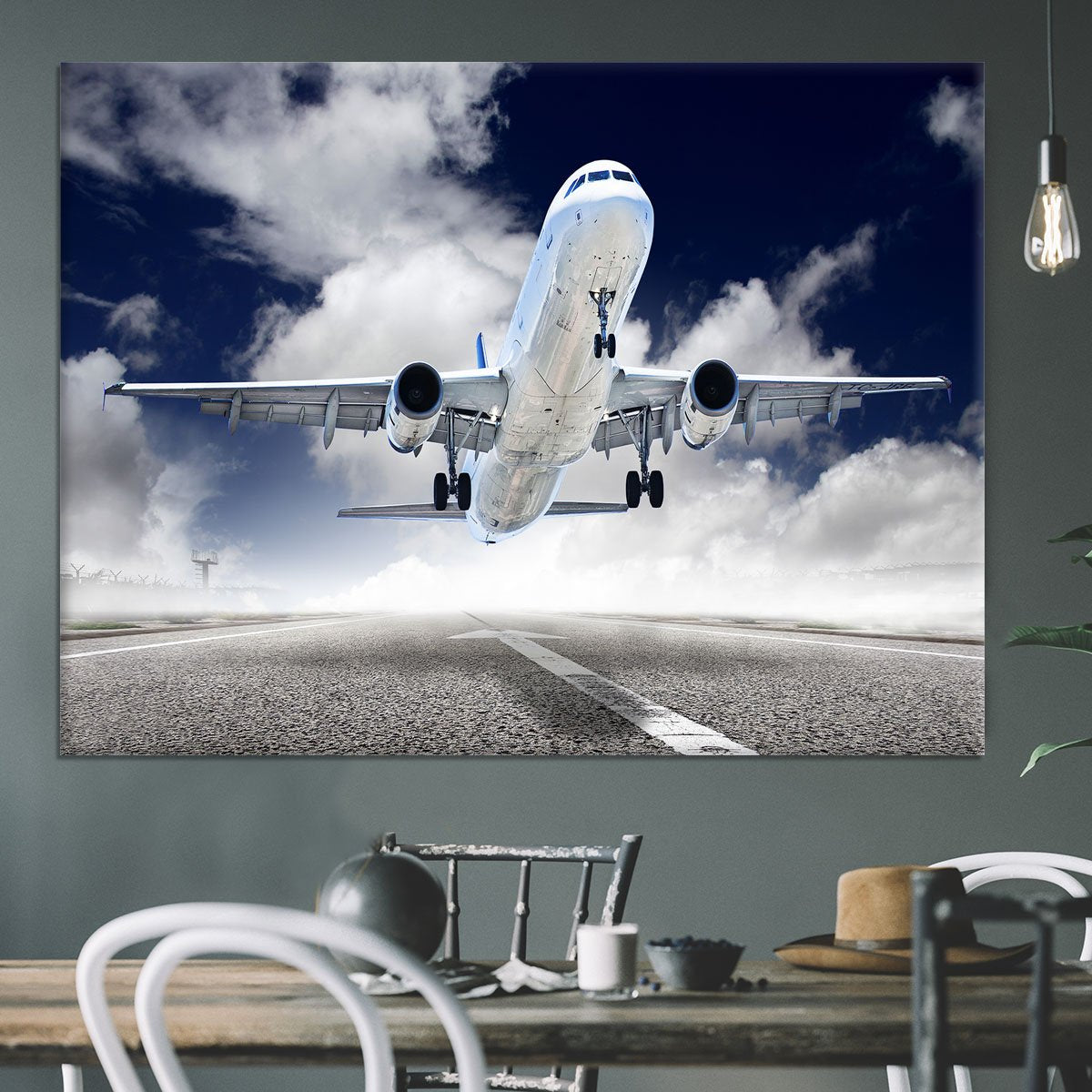 airplane take-off Canvas Print or Poster