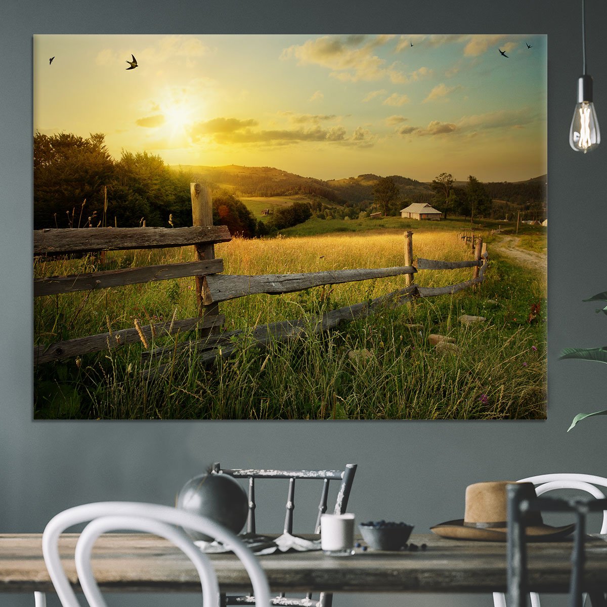 art rural landscape Canvas Print or Poster