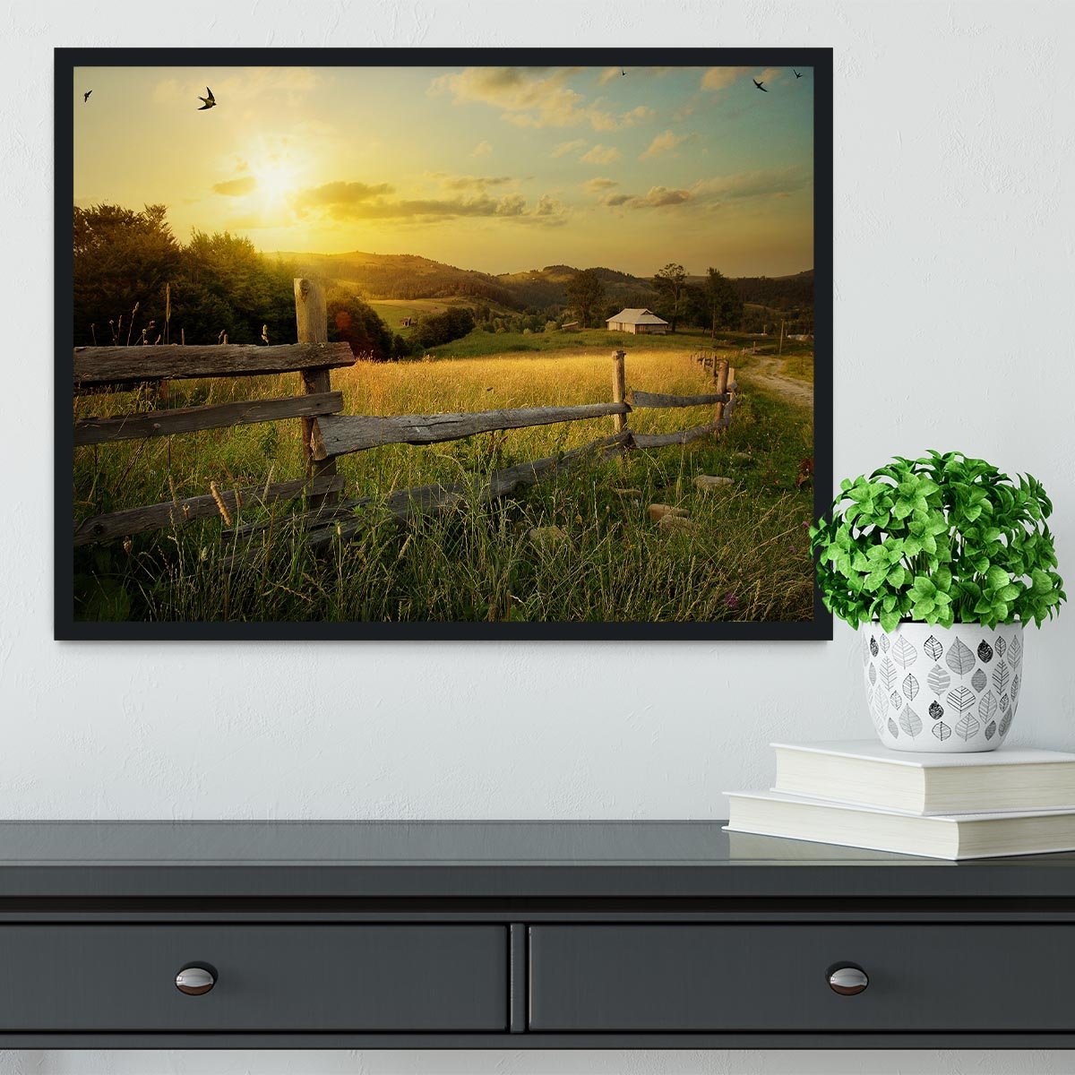 art rural landscape Framed Print - Canvas Art Rocks - 2