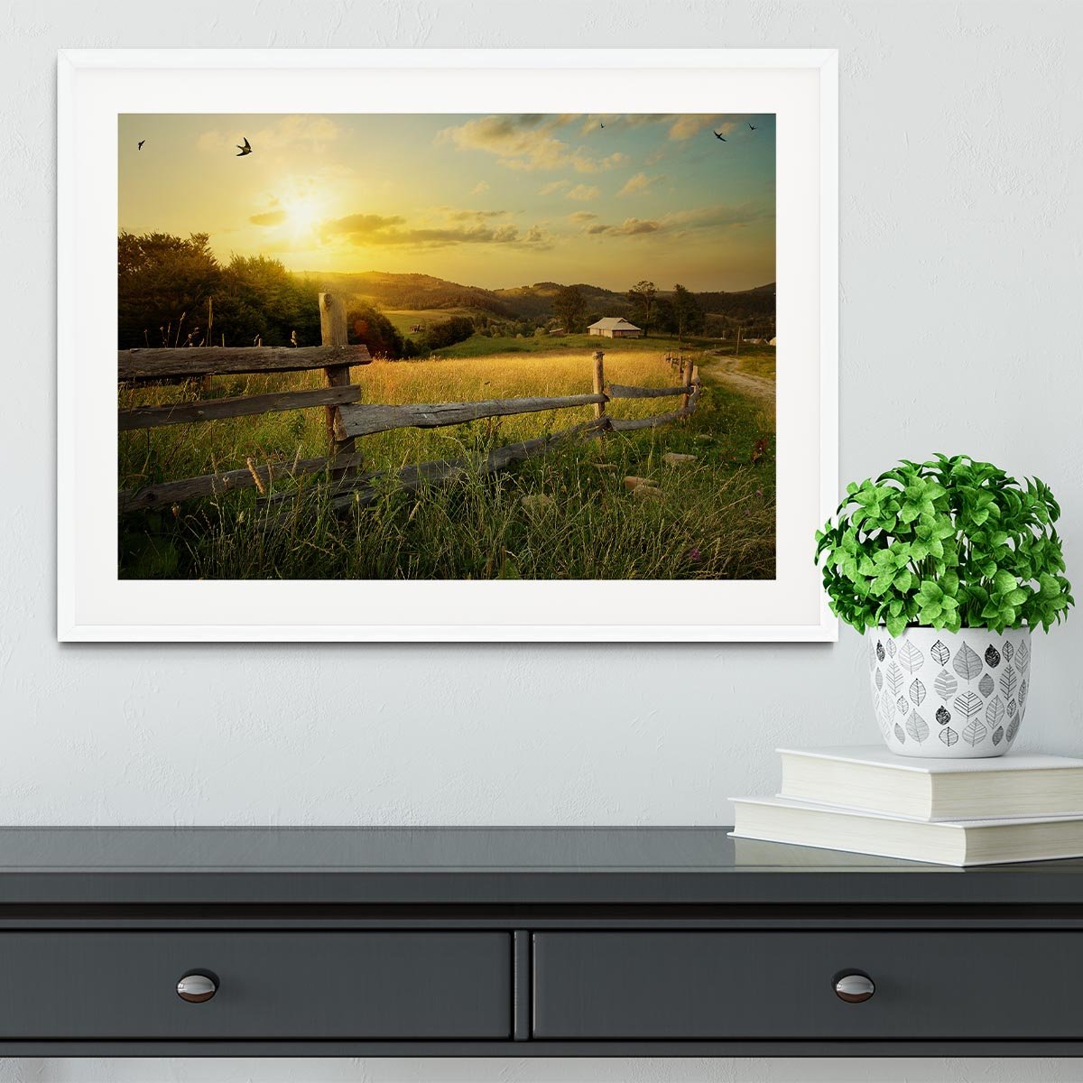 art rural landscape Framed Print - Canvas Art Rocks - 5