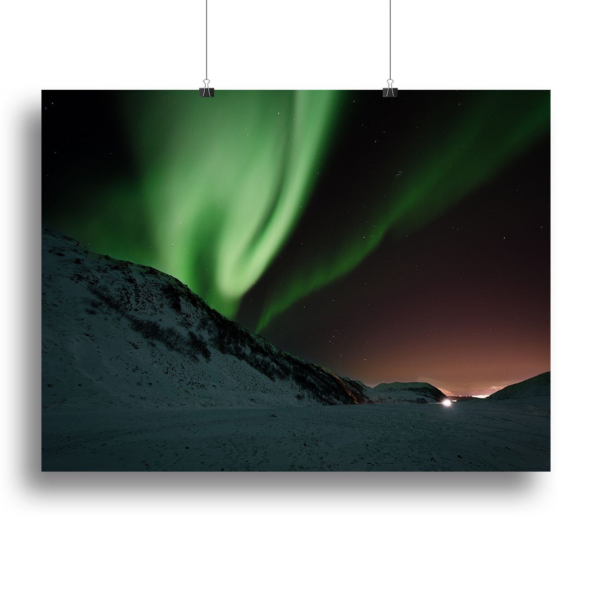 Aurora Mountains Canvas Print or Poster