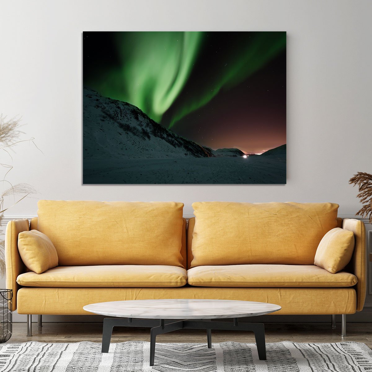 Aurora Mountains Canvas Print or Poster