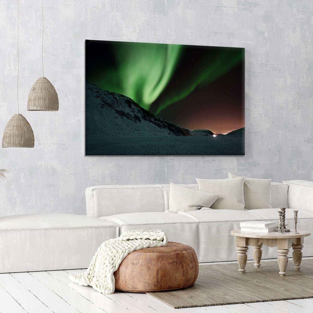 Aurora Mountains Canvas Print or Poster